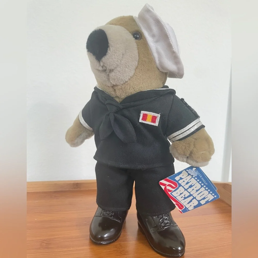 Vintage 1994 Patriot‎ Bear Marine Teddy Bear plushie Limited edition Collectible